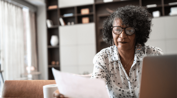 woman planning for New Year 