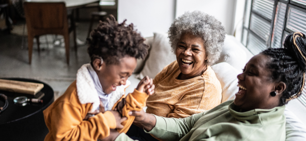 Multi-generation family spends time together
