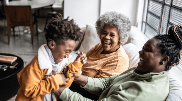 Multi-generation family spends time together