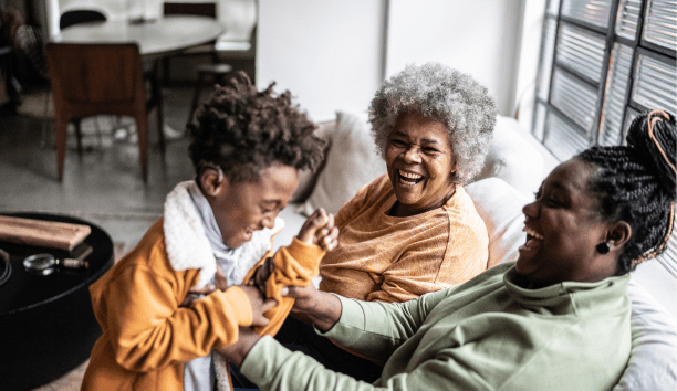 Multi-generation family spends time together
