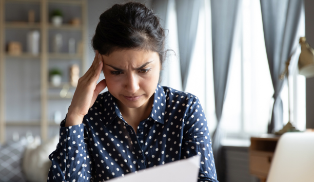Woman confused by information